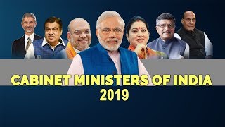 Full list of the Cabinet Ministers of India 2019  Narendra Modi Swearing Ceremony [upl. by Violette737]