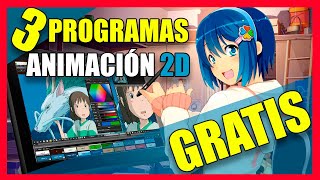 TOP 3 🚀 MEJORES Programas de ANIMACIÓN 2D GRATUITOS y PROFESIONALES  ✅ 2022 [upl. by Sorilda]