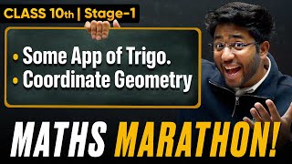 Class 10th Maths Maha Marathon  Some App of Trigonometry amp Coord Geometry 🔥  Shobhit Nirwan [upl. by Ten]