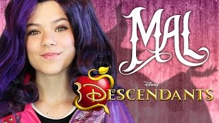 DISNEY DESCENDANTS MAL MAKEUP TUTORIAL  KITTIESMAMA [upl. by Bebe]