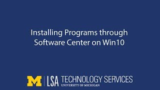 Installing Programs through Software Center Win10 [upl. by Wilbert]