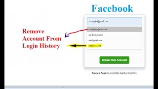 How to remove or delete login Accounts History on Facebook [upl. by Reinaldo]