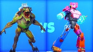 NEW MONSTER vs MECHA ROBOT With LEAKED Emotes Fortnite Battle Royale [upl. by Irret262]