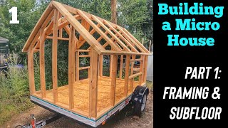 WORLD’S SMALLEST TINY HOUSE  Build Part 1 Framing and Subfloor [upl. by Yelkrab]