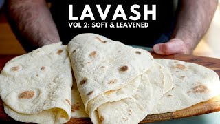 My Favorite Flatbread for Kebabs  Soft and Leavened Lavash [upl. by Indihar]