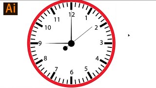 Create A Wall Clock In Adobe Illustrator [upl. by Eppesuig]