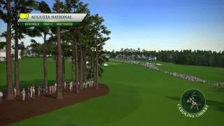 Course Flyover Augusta National Golf Clubs 9th Hole [upl. by Sakram578]