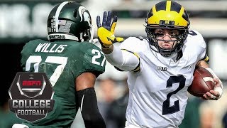 No 6 Michigan Wolverines defeat No 24 Michigan State Spartans 217  NCAA Football Highlights [upl. by Harilda]