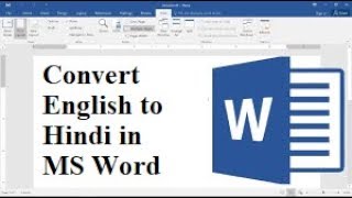 Convert English to Hindi in MS Word [upl. by Kacerek]