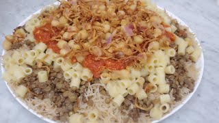 KoshariPerfect koshari recipe for Ramadan best Egyptian pasta rice step by step recipe [upl. by Gino938]