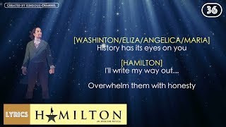 36 Hamilton  Hurricane VIDEO LYRICS [upl. by Onirefez]