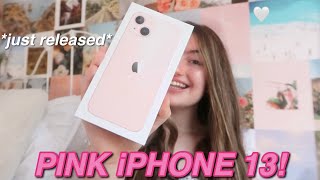 iPHONE 13 UNBOXING amp SET UP pink [upl. by Patsy]