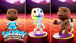 Sackboy A Big Adventure All Skins And Costume Pieces [upl. by Lleral]