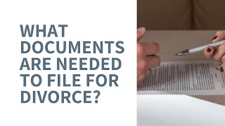 Documents Needed for Divorce Before You File [upl. by Namzzaj]