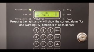 DVP120 Control Panel  Alarm and Warning Setpoint Setup [upl. by Ardenia24]