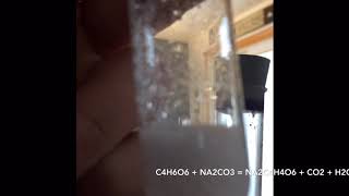 Sodium Carbonate and Tartaric Acid Reaction [upl. by Ojyram]