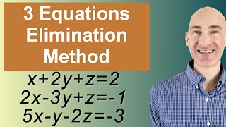 Solving Systems of 3 Equations Elimination [upl. by Magocsi]