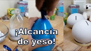 CÓMO HACER ALCANCÍA DE YESO FÁCIL  DIY [upl. by Ytok]