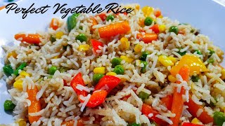 How to make the Perfect Vegetable Rice  Simple Vegetable Rice Recipe [upl. by Enaid]