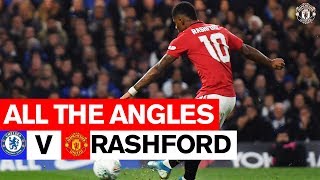 Rashford Free Kick  All The Angles  Chelsea 12 Manchester United  Carabao Cup [upl. by Idalina302]