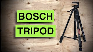 CONSTRUCTION TRIPOD use with your laser AND camera Bosch BT150 Compact Extendable review [upl. by Wolsniw25]