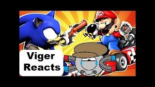 Viger Reacts to SMG4s quotMario VS Sonic PRANK BATTLEquot [upl. by Siocnarf713]