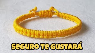 ESTA PULSERA DE HILO ES UN ESTILO MUY FÁCIL Y RÁPIDO DE HACER  TUTORIAL PASO A PASO DIY [upl. by Seumas798]