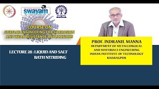 Lecture 28  Liquid and Salt Bath Nitriding [upl. by Rehpinej]