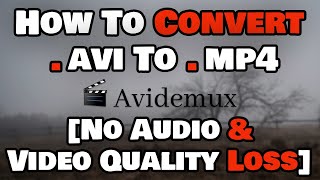 How To Convert avi To mp4 File Using Avidemux [upl. by Kayle]