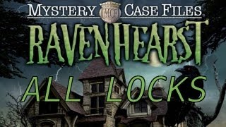 Mystery Case Files Ravenhearst Walkthrough  All Locks [upl. by Needan]