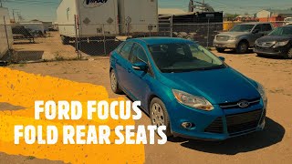 Ford Focus  How to FOLD DOWN REAR SEATS 2011  2018 [upl. by Rifkin]