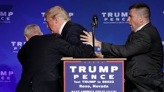 Donald Trump rushed off stage during rally in Nevada [upl. by Irpac]