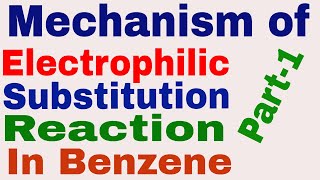 Mechanism of Electrophilic Substitution Reaction In Benzene  Part 1 [upl. by Eissert409]