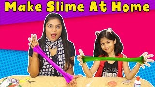 How to Make Easy Slime At Home  Kids Making Slime At Home Only Two Ingredients [upl. by Pattison]