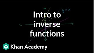 Introduction to function inverses  Functions and their graphs  Algebra II  Khan Academy [upl. by Ovatsug]