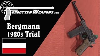 Bergmann 1920s Experimental Military Trials Pistol [upl. by Ahsiled686]