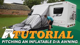 How to pitch an Inflatable Drive Away Awning Tutorial Video [upl. by Pillihpnhoj]