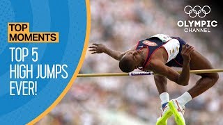 The Highest Ever Olympic High Jumps  Top Moments [upl. by Fital787]