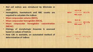 Red cell indices determination of blood indices [upl. by Parsaye116]