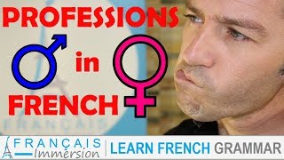 French PROFESSIONS  GENDER Masculine and Feminine Les Métiers Masculin Féminin  FUN [upl. by Ajak]