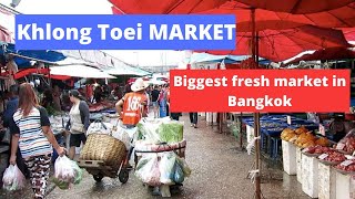 Klong Toei fresh market  Walk Tour August 2020  BIGGEST freshwet market in Bangkok [upl. by End473]