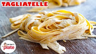 HOMEMADE TAGLIATELLE  How to Make Tagliatelle Pasta from Scratch [upl. by Uta]