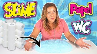 SLIME con PAPEL higiénico  TOILET PAPER SLIME  COMO SE HACE SLIME [upl. by Kelsey938]