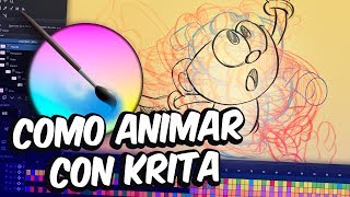 COMO ANIMAR EN KRITA  Tutorial ¡Un programa GRATIS de animación [upl. by Wernda]