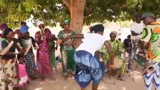 Gambian dancing at Ndemban  a Jola village in The Gambia [upl. by Ihpen385]