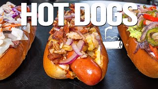 3 RIDICULOUSLY DELICIOUS HOT DOG RECIPES  SAM THE COOKING GUY [upl. by Llebasi364]