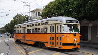 PCC Streetcars in the Streets of San Francisco [upl. by Raleigh]