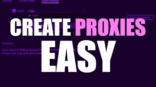 How to Create a proxy project in Premiere Pro 2021 [upl. by Eive]