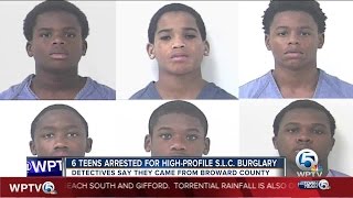 6 teens arrested for highprofile St Lucie County burglary [upl. by Hew]