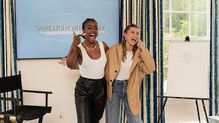 Justine Skye and Hailey Rhode Bieber play musical pictionary  GAME NIGHT WITH HAILEY [upl. by Yert]